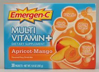 Alacer Emergen-C Multi-Vitamin Plus Fizzy Drink Mix Apricot-Mango
