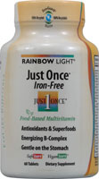 Rainbow Light Just Once Iron-Free Food-Based Multivitamin