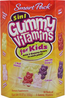 Smart Pack 5 in 1 Gummy Vitamins For Kids Assorted