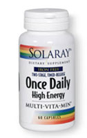 Solaray Once Daily High Energy Iron Free