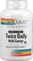 Solaray Twice Daily Multi Energy Iron Free